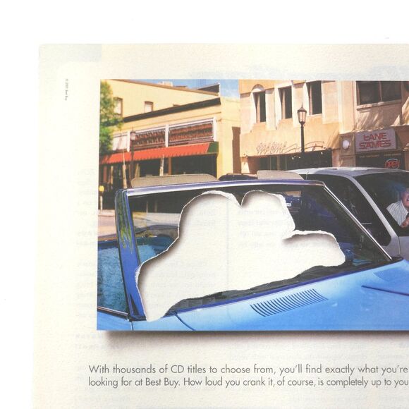 Best Buy Advertising Print Ad Garage Wall Art CD Music Car Stereo R&B Display - Picture 2 of 6